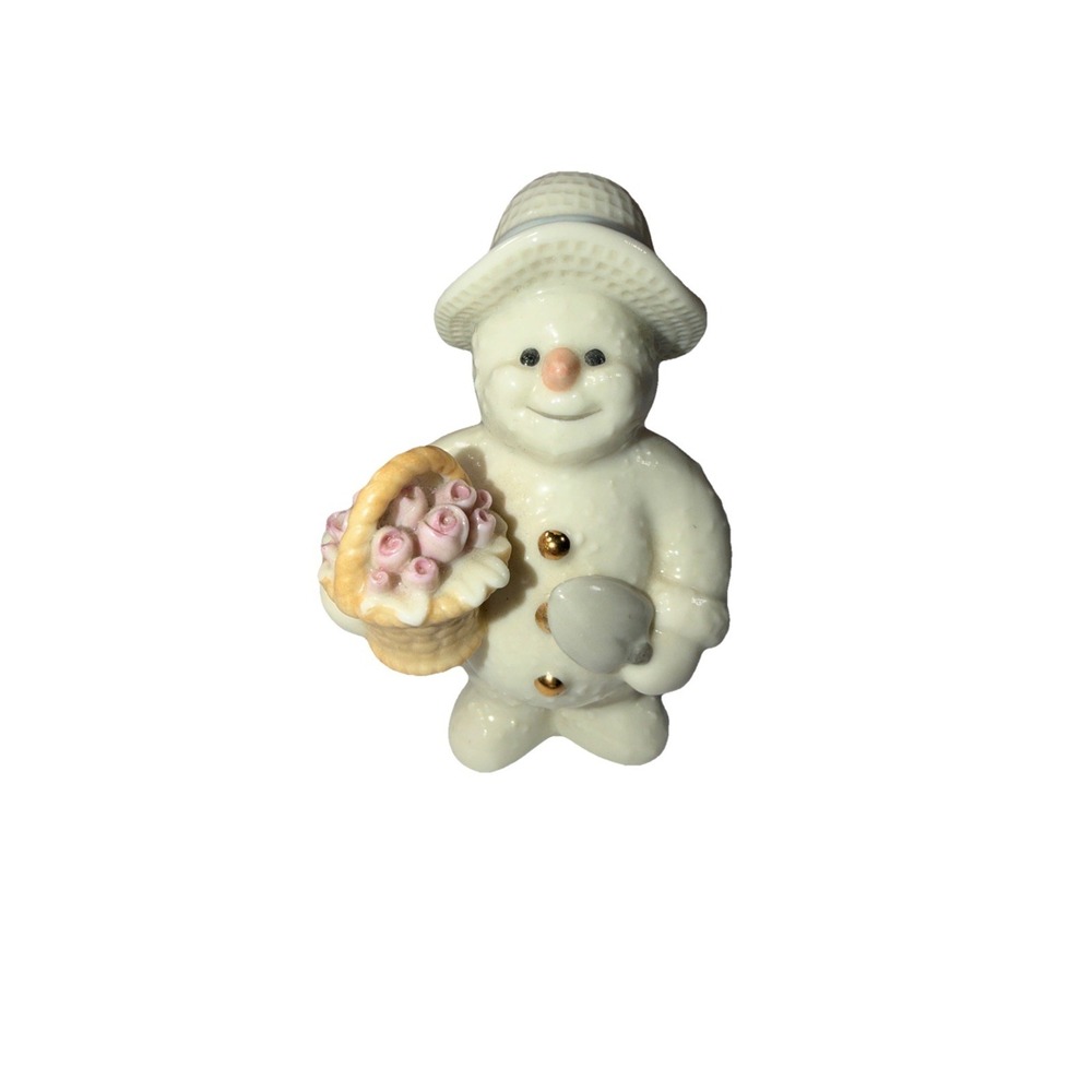 Lenox 2000 May‎ Flowers Snowman ~ Twelve Months Of Snowmen Sculpture Collection